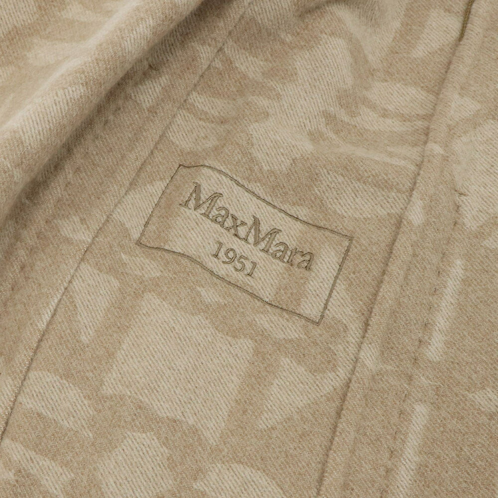 Max Mara キャメル ガウンコート ミディ丈 モノグラム柄 21016021