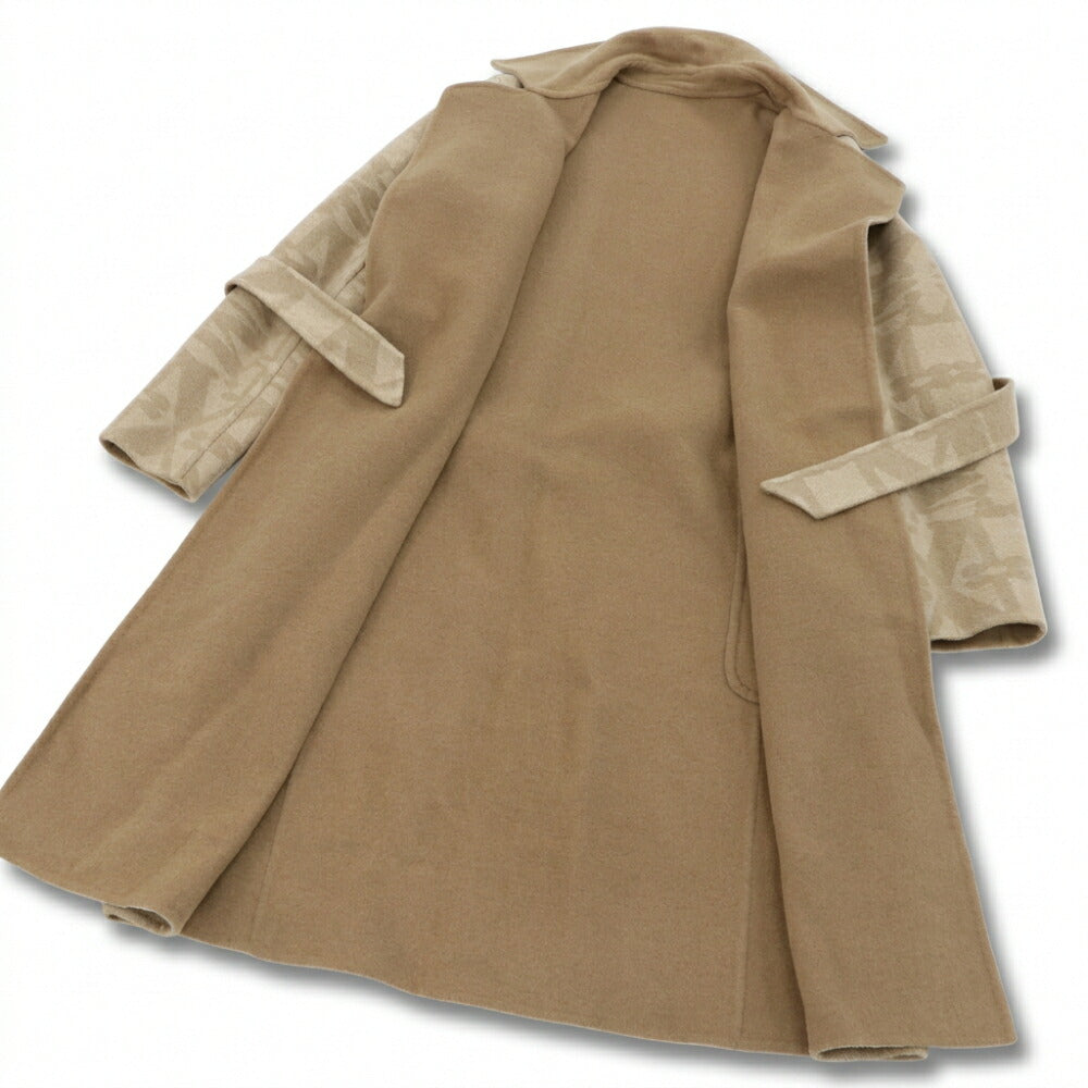Max Mara キャメル ガウンコート ミディ丈 モノグラム柄 21016021