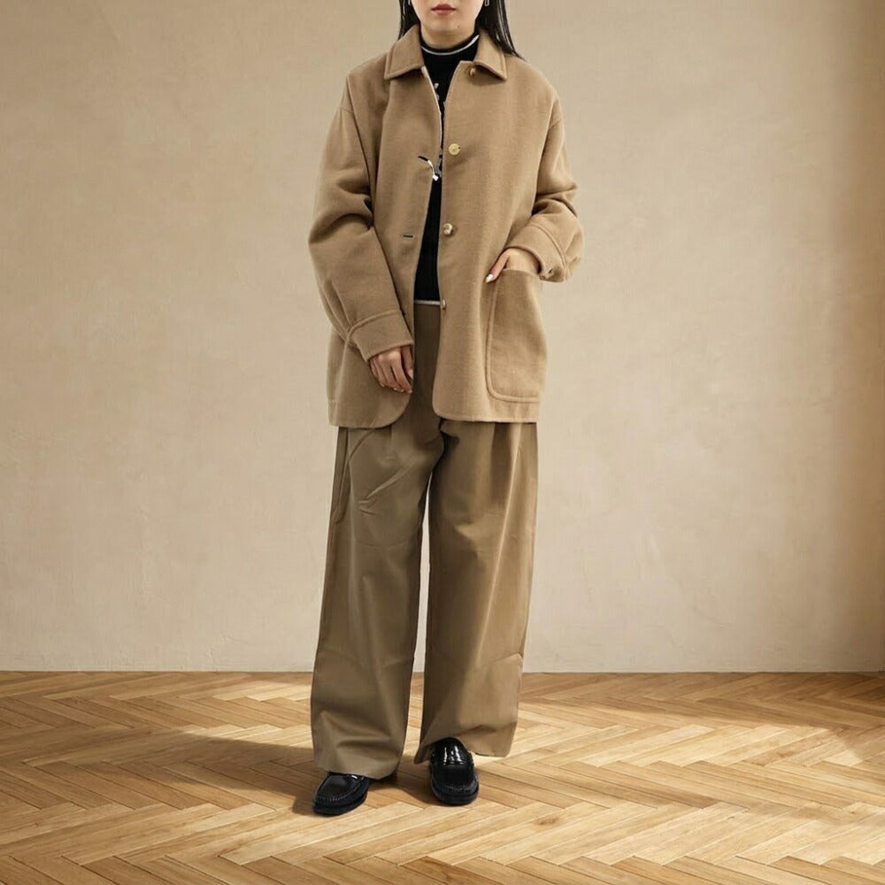 Max Mara キャメル ショートコート ジャケット モノグラム柄 21086021