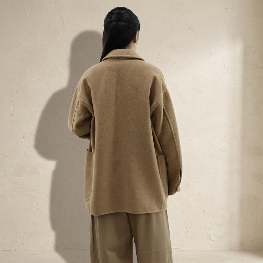 Max Mara キャメル ショートコート ジャケット モノグラム柄 21086021