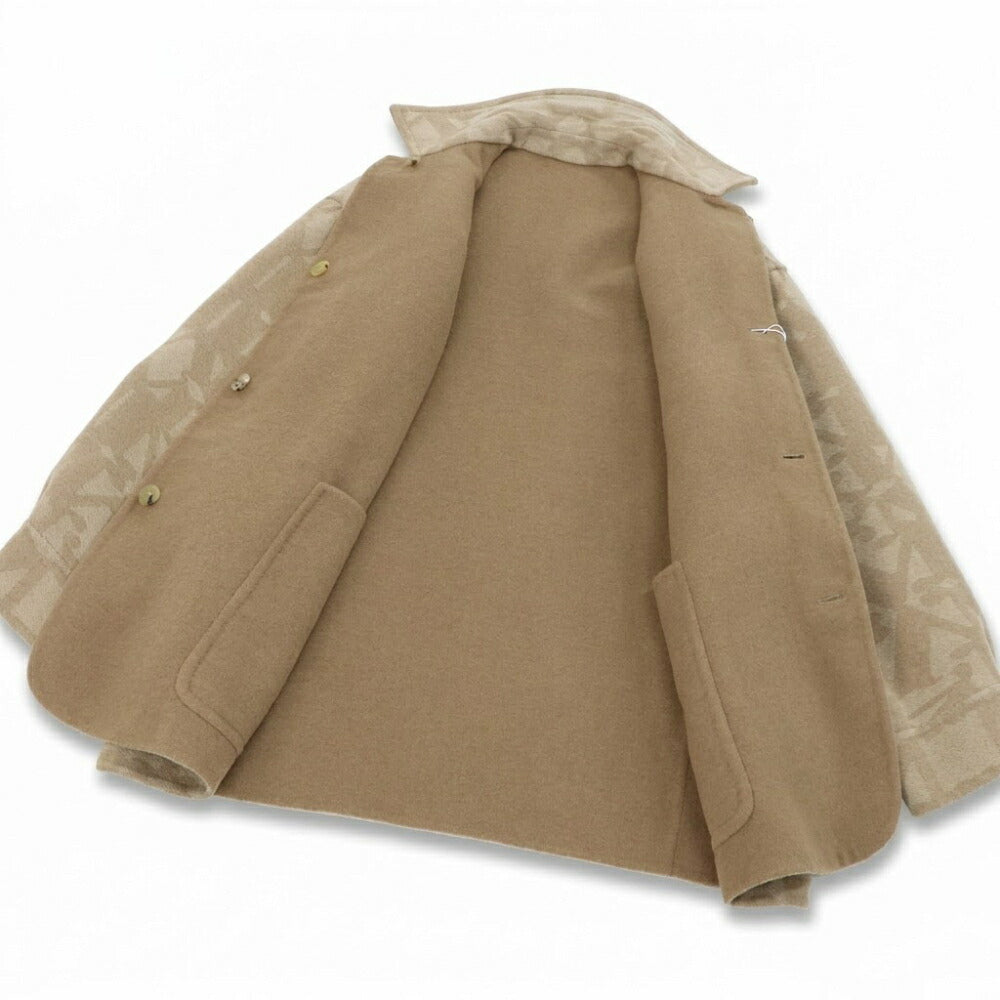 Max Mara キャメル ショートコート ジャケット モノグラム柄 21086021