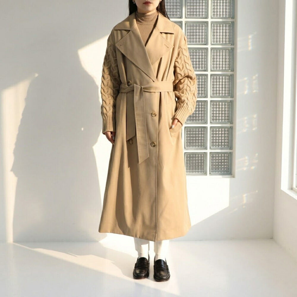 Max Mara コート ライトブラウン ロング丈 トレンチコート ダブルブレスト 21126011