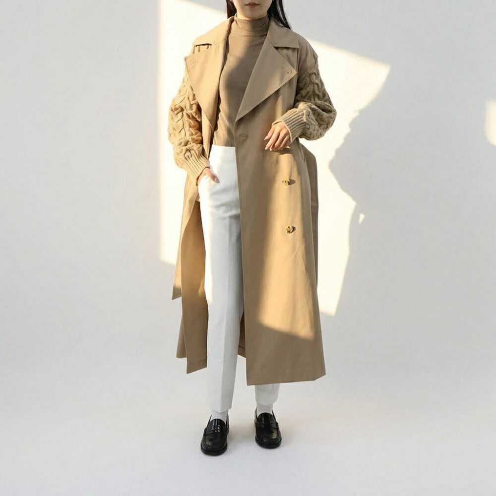 Max Mara コート ライトブラウン ロング丈 トレンチコート ダブルブレスト 21126011