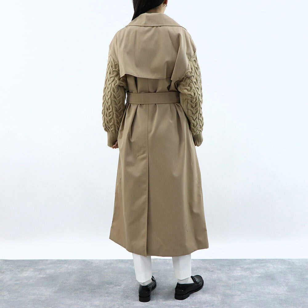 Max Mara コート ライトブラウン ロング丈 トレンチコート ダブルブレスト 21126011