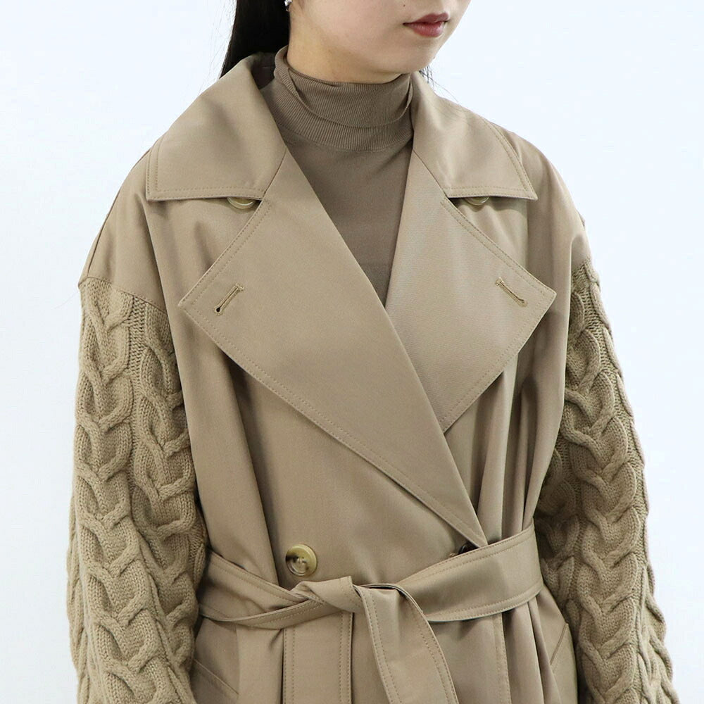 Max Mara コート ライトブラウン ロング丈 トレンチコート ダブルブレスト 21126011