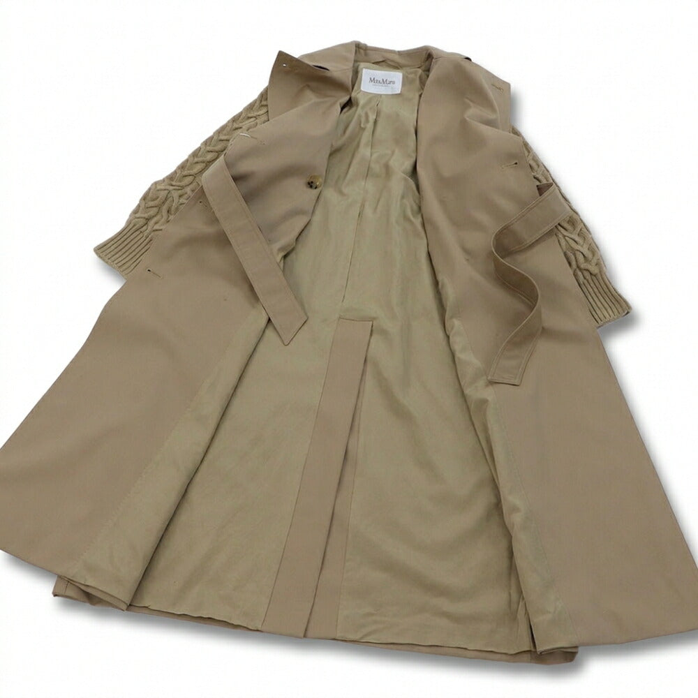 Max Mara コート ライトブラウン ロング丈 トレンチコート ダブルブレスト 21126011