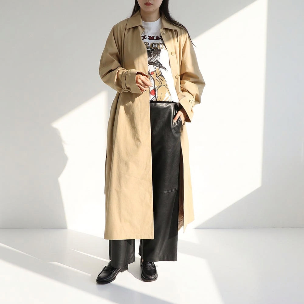 Max Mara コート ベージュ トレンチコート ロング丈 21026011