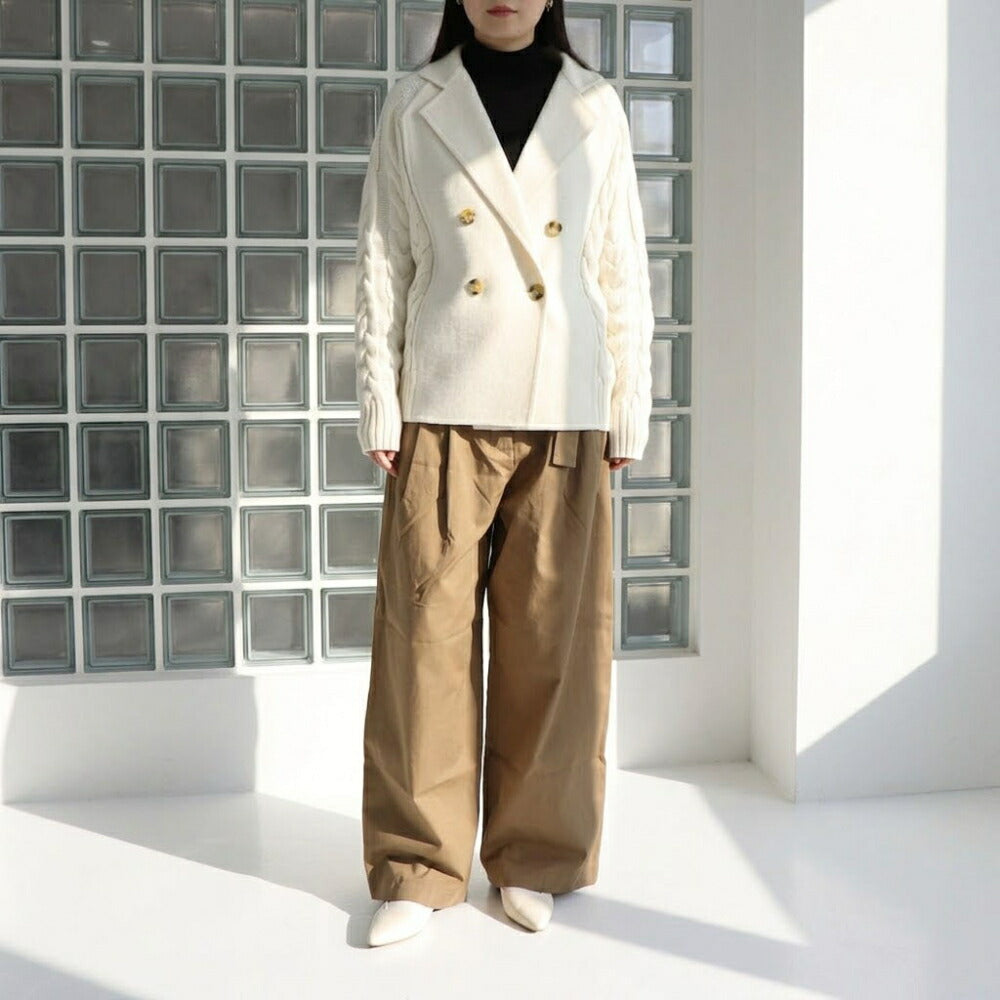 Max Mara コート ホワイト ニット ブレザー ジャケット 45265848