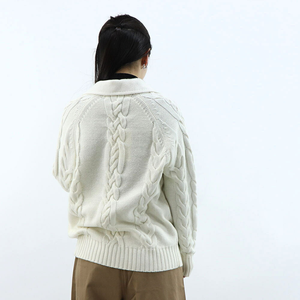 Max Mara コート ホワイト ニット ブレザー ジャケット 45265848
