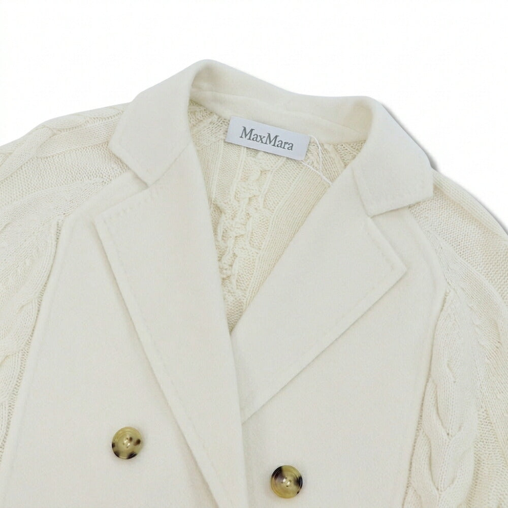 Max Mara コート ホワイト ニット ブレザー ジャケット 45265848