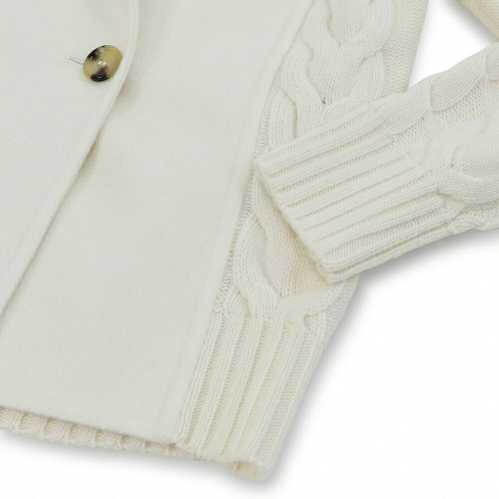 Max Mara コート ホワイト ニット ブレザー ジャケット 45265848