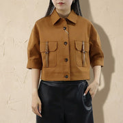 Max Mara ブラウス オレンジブラウン AGIATE ショート丈 ジャケット 11041102