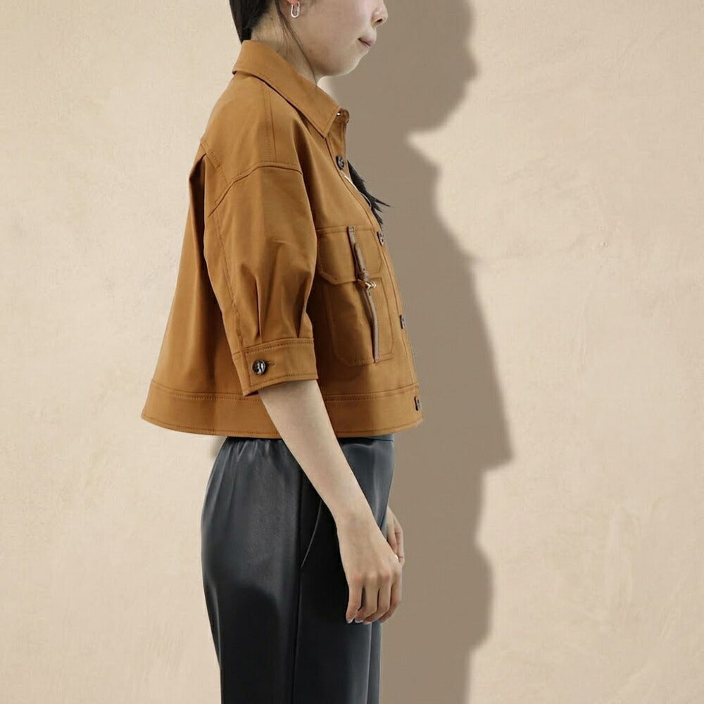 Max Mara ブラウス オレンジブラウン AGIATE ショート丈 ジャケット 11041102