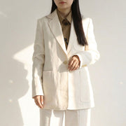 Max Mara ジャケット アイボリー リネン BOEMIA シングルジャケット 11041092