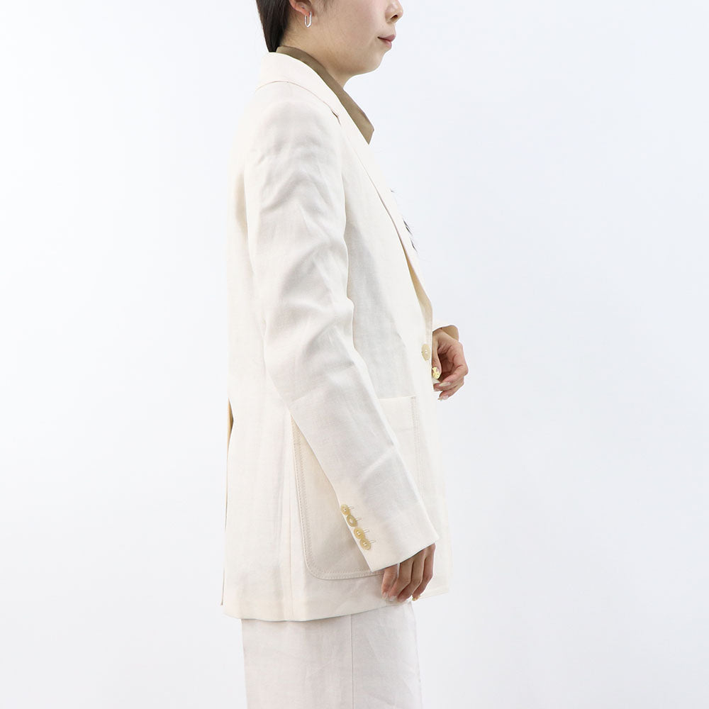Max Mara ジャケット アイボリー リネン BOEMIA シングルジャケット 11041092