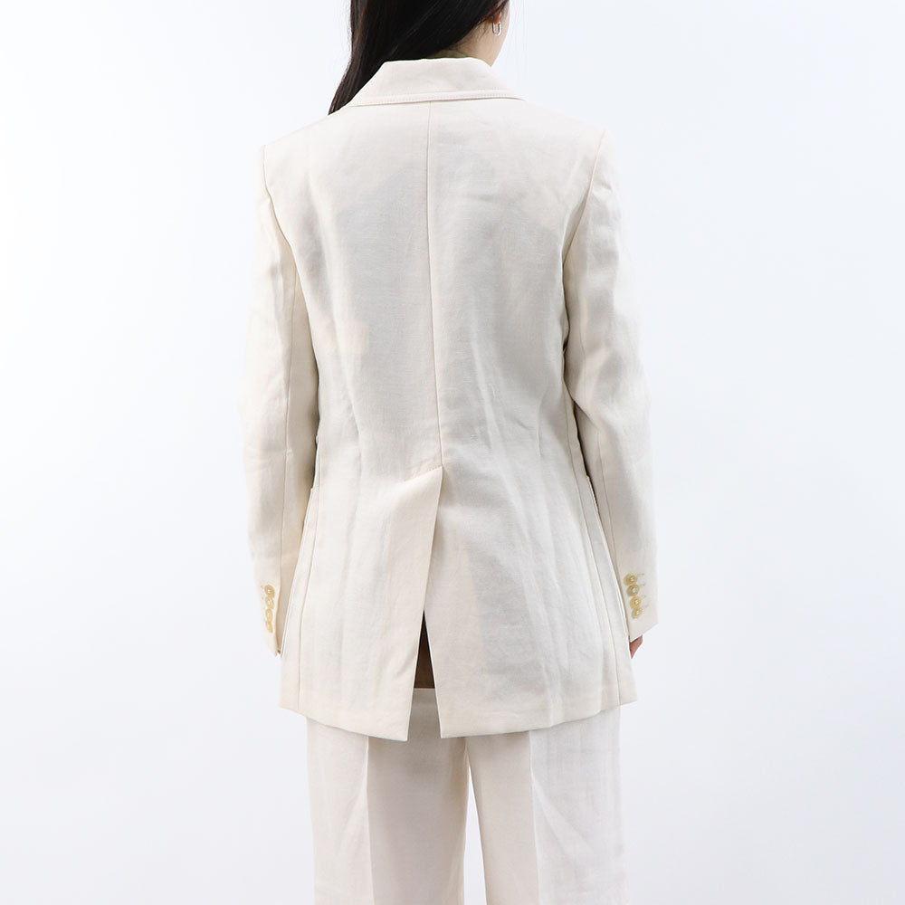 Max Mara ジャケット アイボリー リネン BOEMIA シングルジャケット 11041092