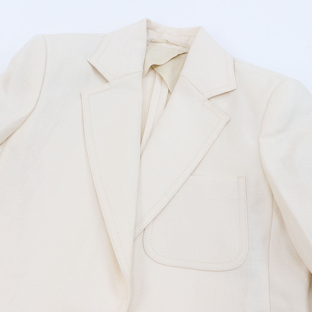 Max Mara ジャケット アイボリー リネン BOEMIA シングルジャケット 11041092