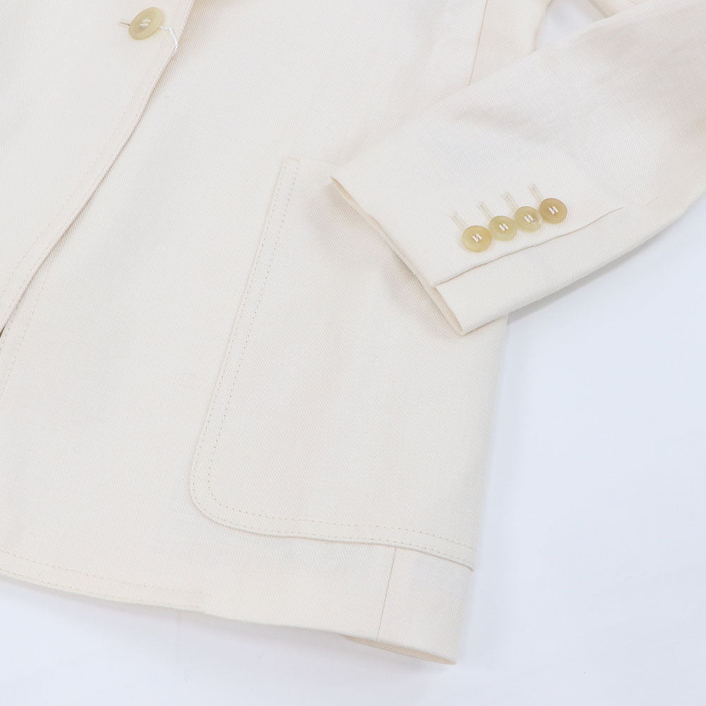 Max Mara ジャケット アイボリー リネン BOEMIA シングルジャケット 11041092