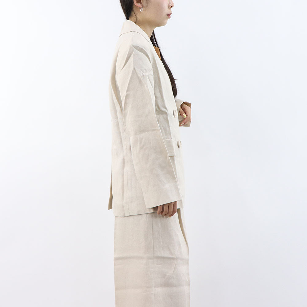 Max Mara ジャケット ベージュ リネン 麻 ダブルジャケット 19041093