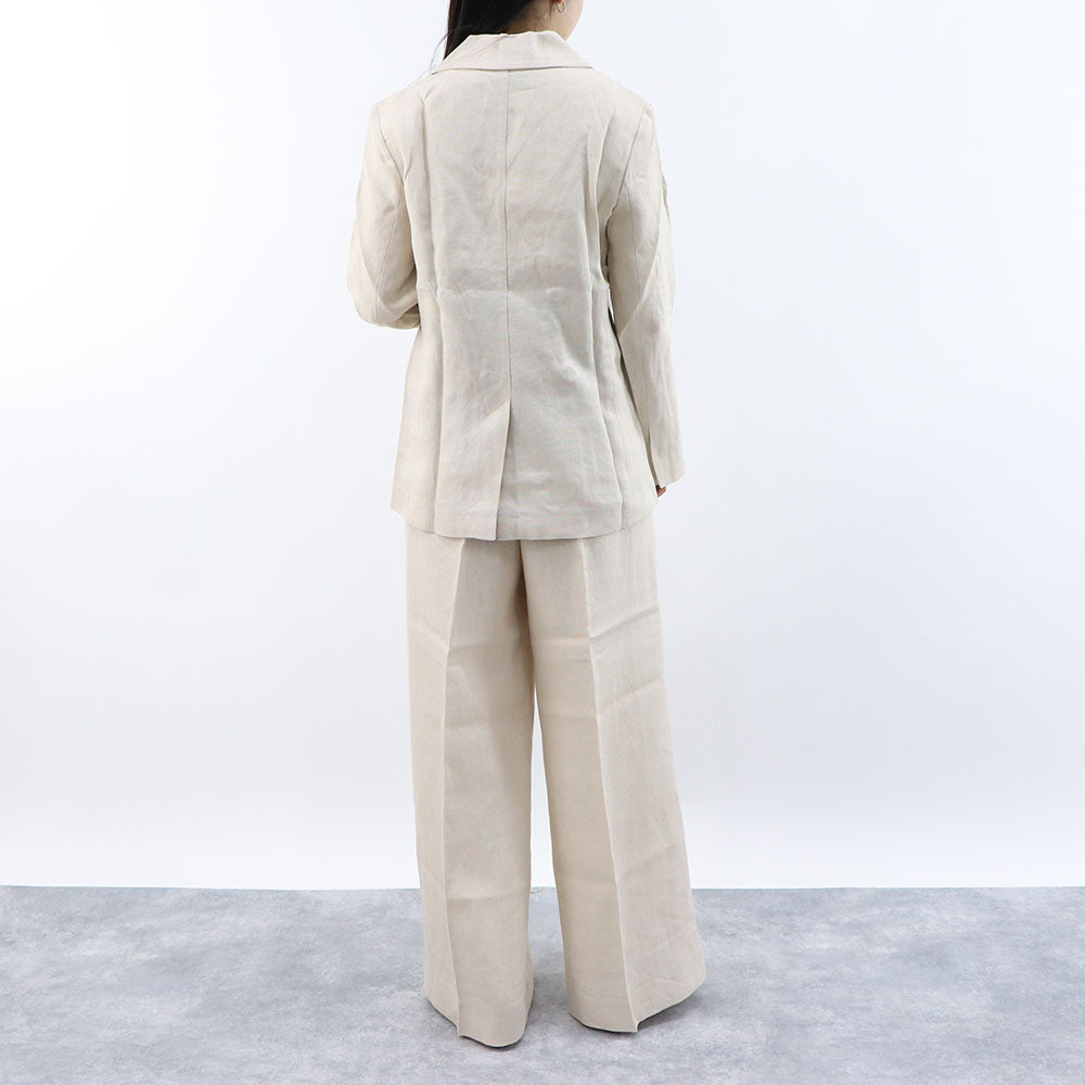 Max Mara ジャケット ベージュ リネン 麻 ダブルジャケット 19041093