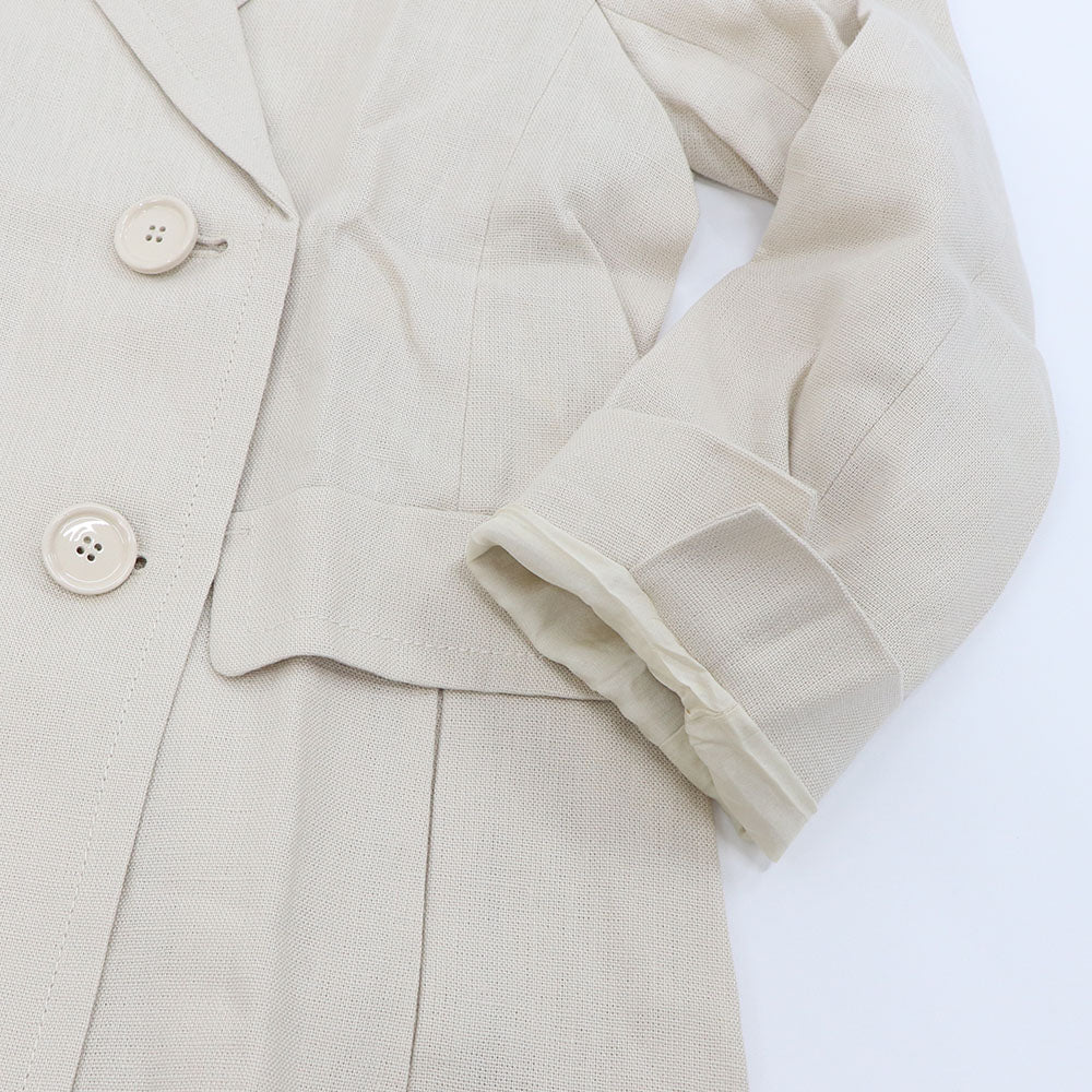 Max Mara ジャケット ベージュ リネン 麻 ダブルジャケット 19041093