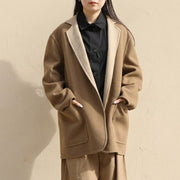 Max Mara ライトブラウン ガウンコート ショート丈 グレンチェック柄 21086042
