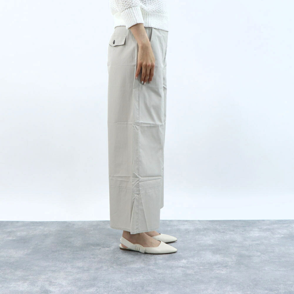 Max Mara ライトグレー ベージュ アンクル丈 ワイドパンツ 29136021