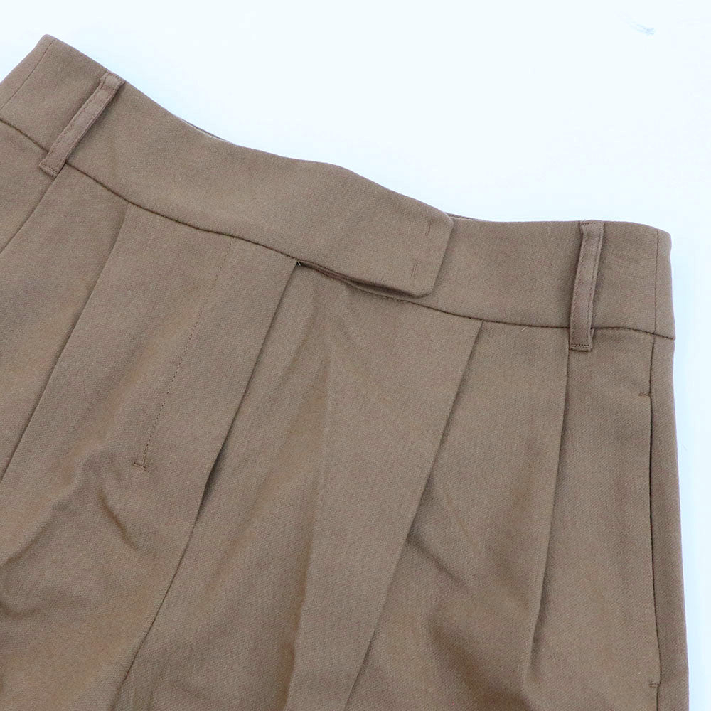 Max Mara ロングパンツ ブラウン ウール CARMEN ストレートパンツ センタープレス 29136053