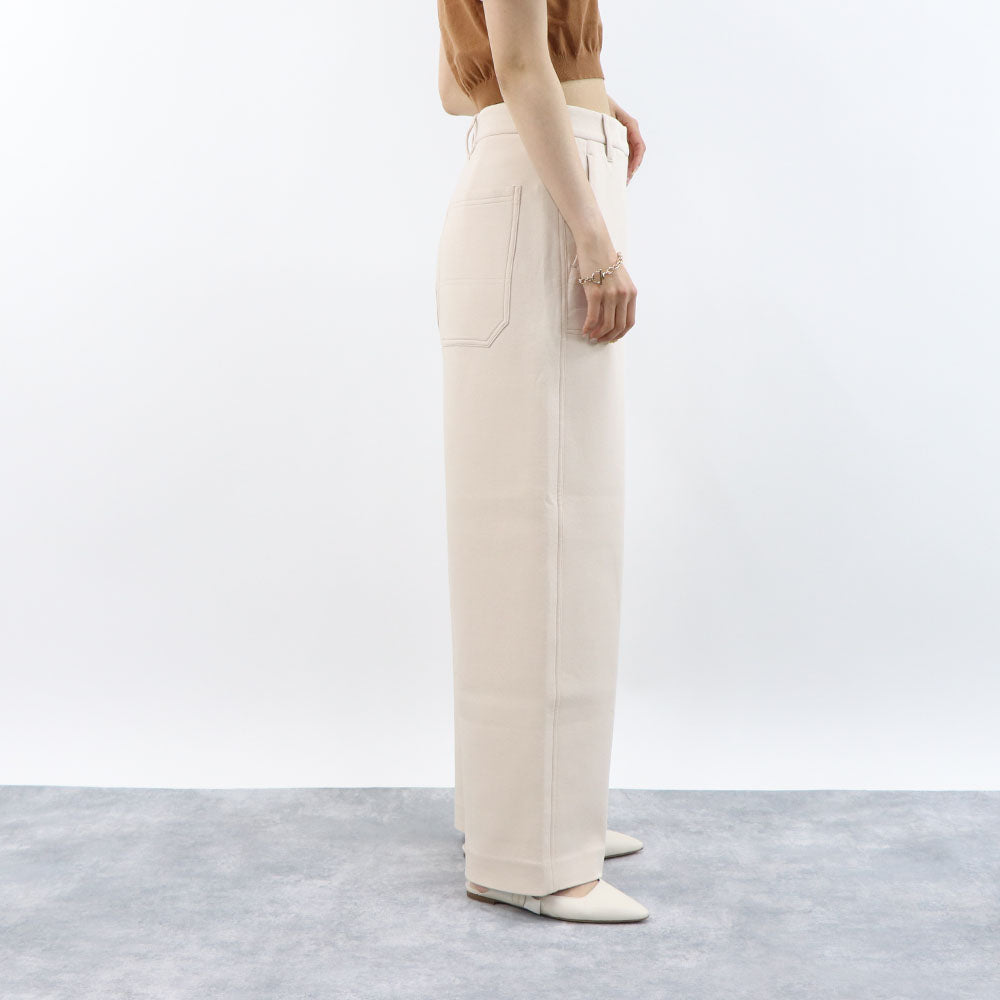 Max Mara ロングパンツ アイボリー ダンボールニット スウェット ストレートパンツ 19781013