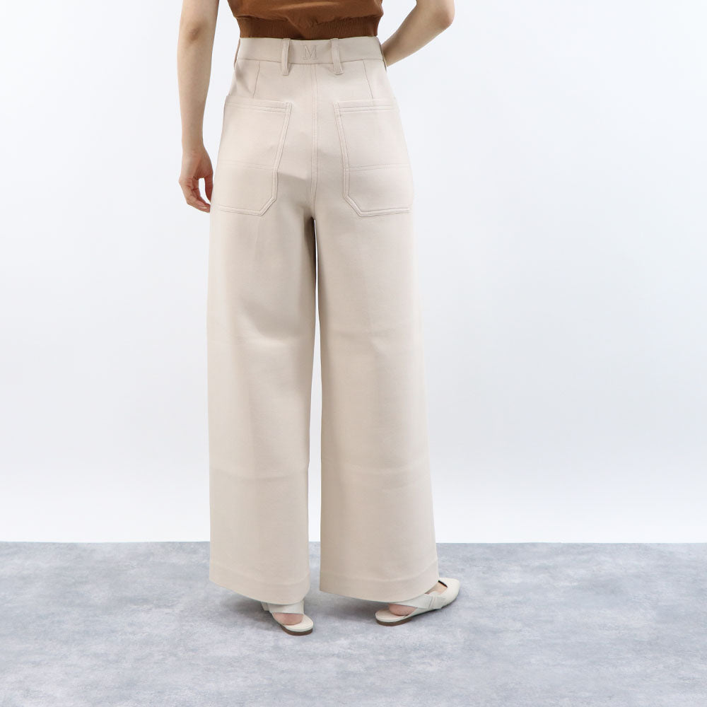 Max Mara ロングパンツ アイボリー ダンボールニット スウェット