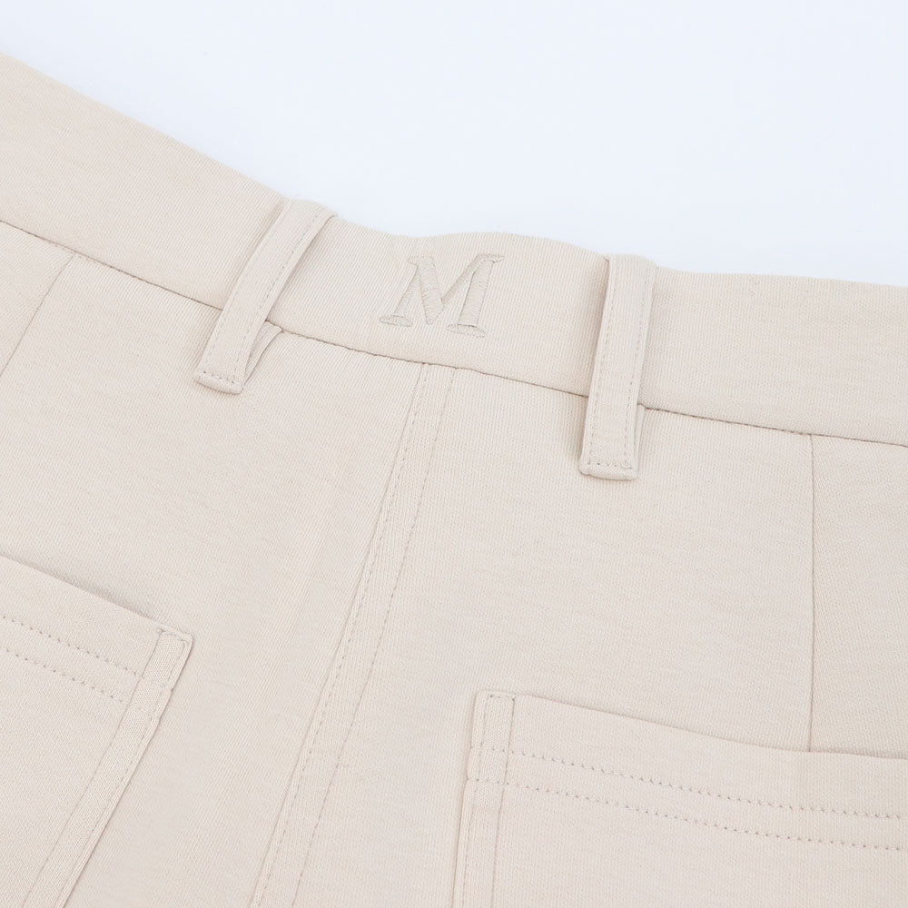Max Mara ロングパンツ アイボリー ダンボールニット スウェット ストレートパンツ 19781013
