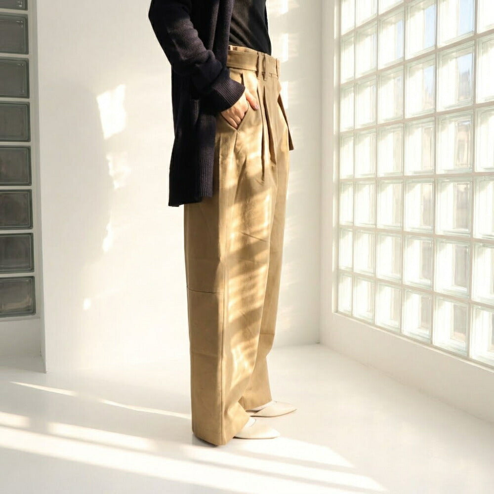 Max Mara キャメル DINA トラウザーパンツ フロントタック 29136011