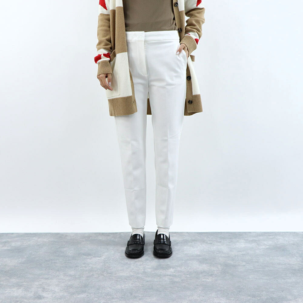 Max Mara ホワイト マスタード テーパードパンツ スラックス 21786021