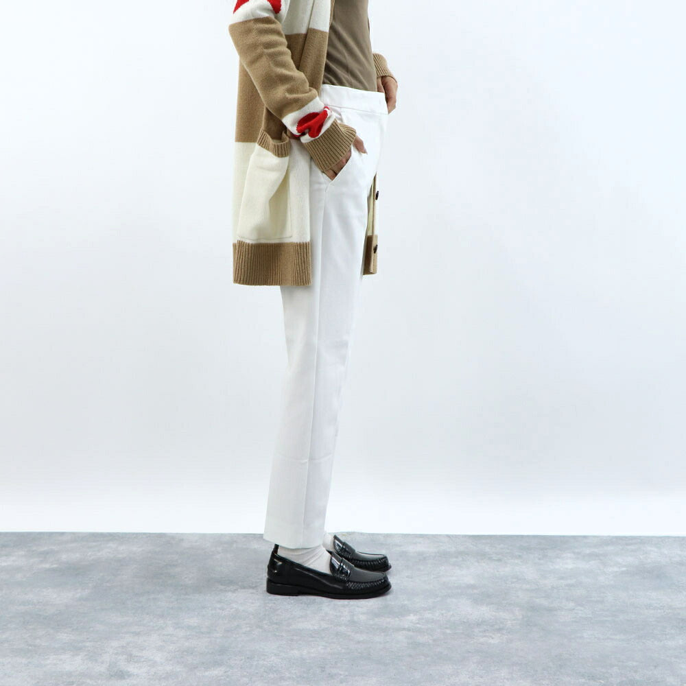 Max Mara ホワイト マスタード  テーパードパンツ スラックス 21786021