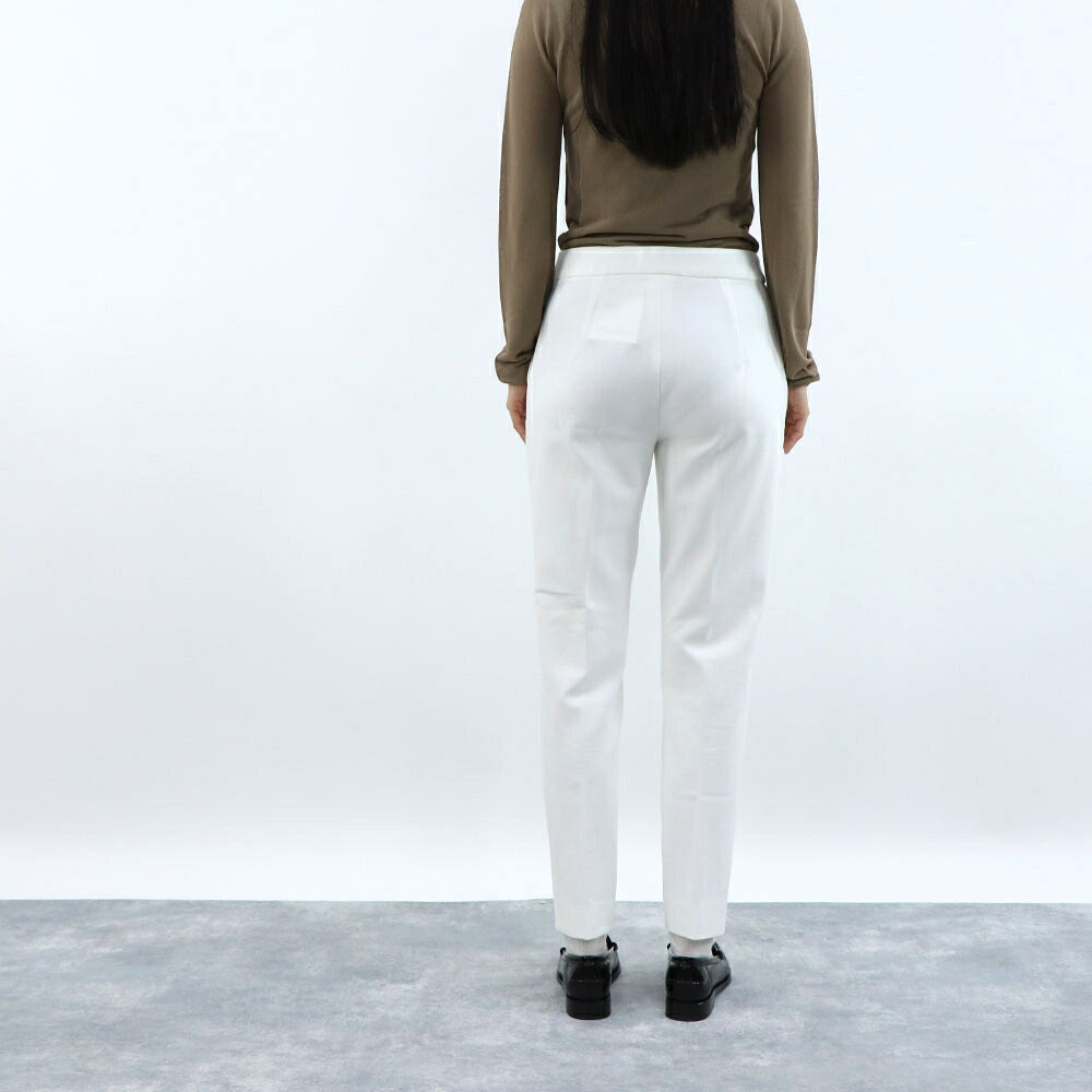 Max Mara ホワイト マスタード  テーパードパンツ スラックス 21786021