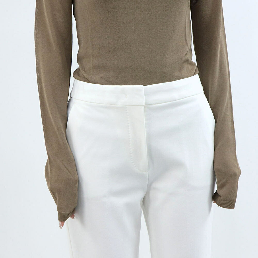 Max Mara ホワイト マスタード テーパードパンツ スラックス 21786021