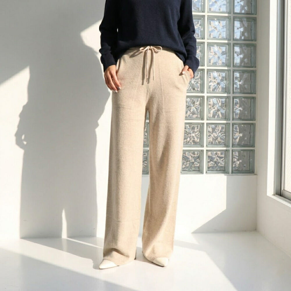 Max Mara ベージュ ニットパンツ ドロスト 21336032