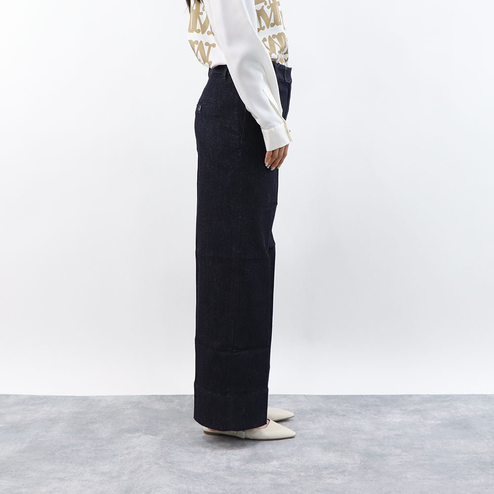 Max Mara デニムパンツ インディゴブルー クロップドパンツ ストレートパンツ 29186011