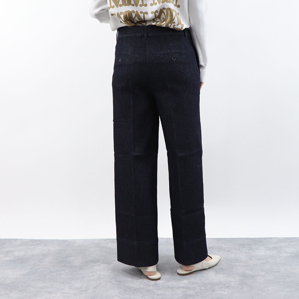 Max Mara デニムパンツ インディゴブルー クロップドパンツ ストレートパンツ 29186011