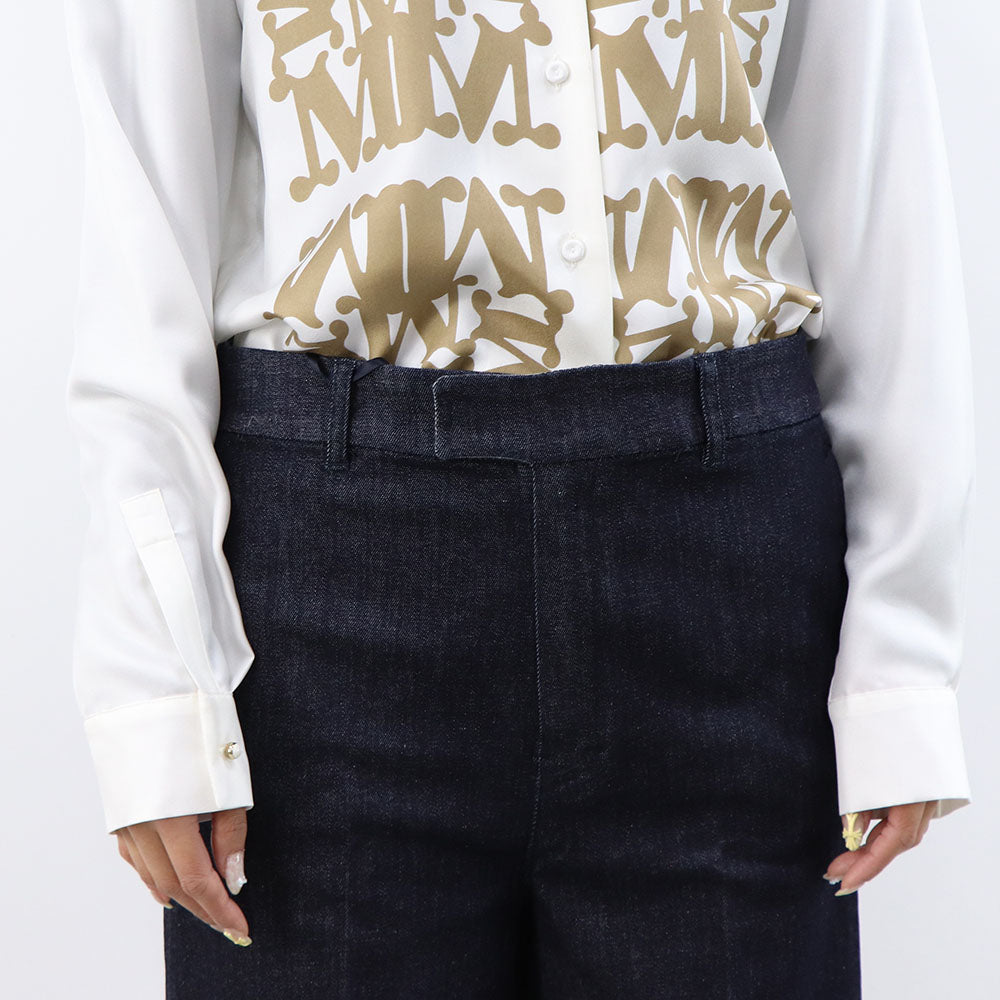 Max Mara デニムパンツ インディゴブルー クロップドパンツ ストレートパンツ 29186011