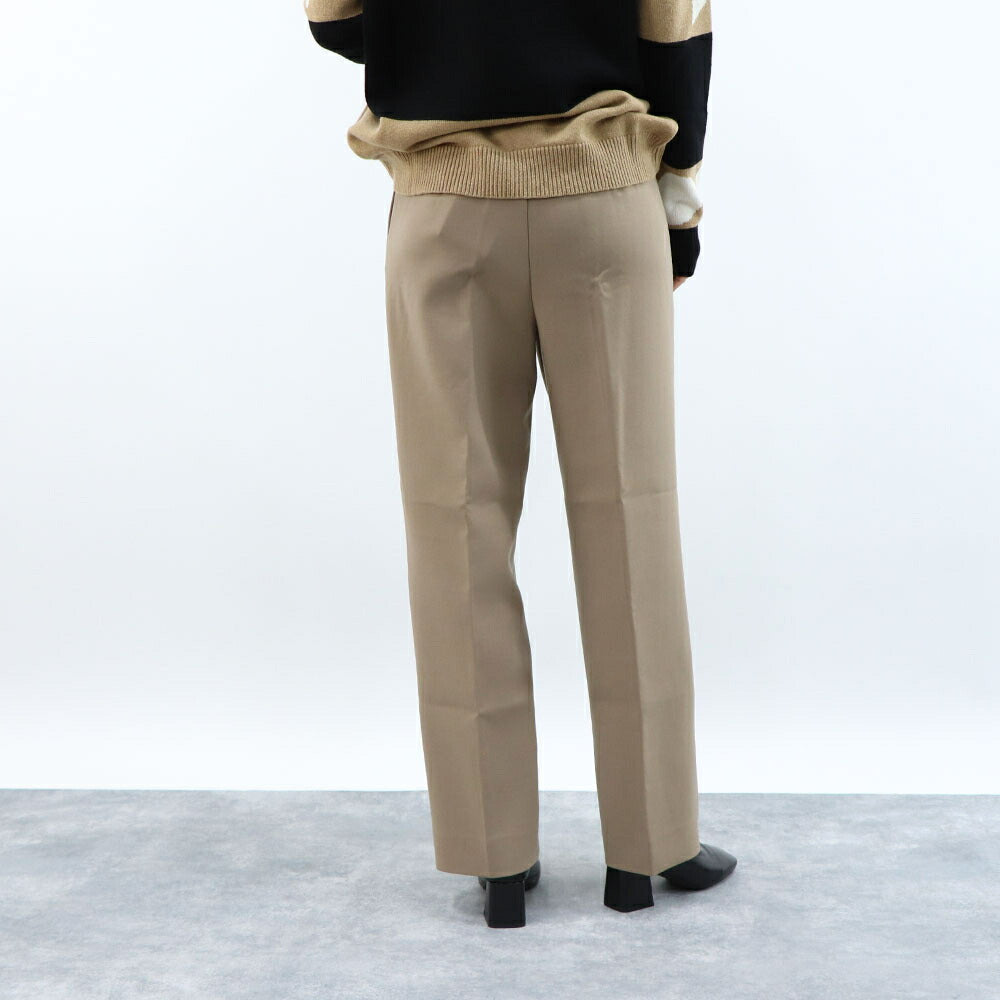 Max Mara ブラウン エラスタン スラックス トラウザーパンツ フロント