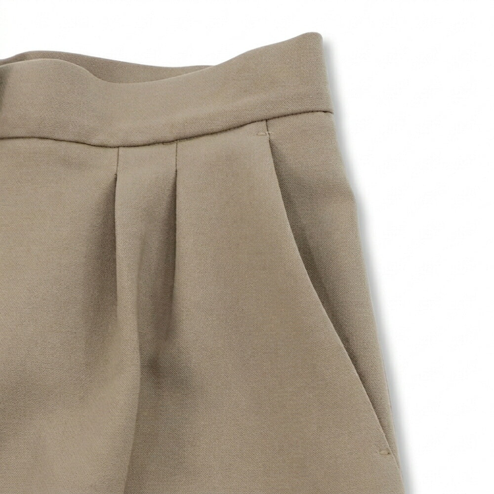 Max Mara ブラウン エラスタン スラックス トラウザーパンツ フロントタック 21136062