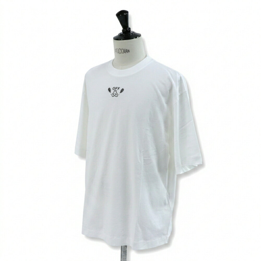 Off-White Tシャツ WHITE バンダナスケート バックプリント 半袖 OMAA120S24JER0030110
