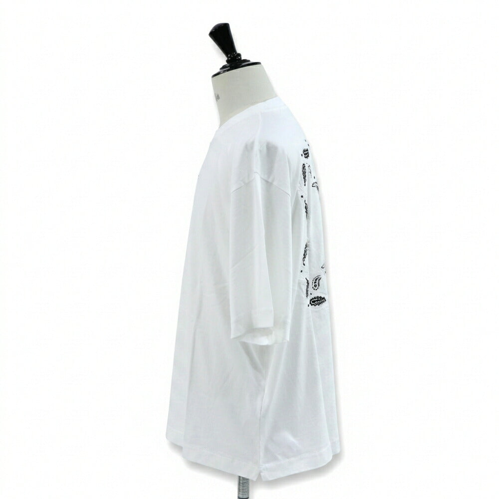 Off-White Tシャツ WHITE バンダナスケート バックプリント 半袖 OMAA120S24JER0030110