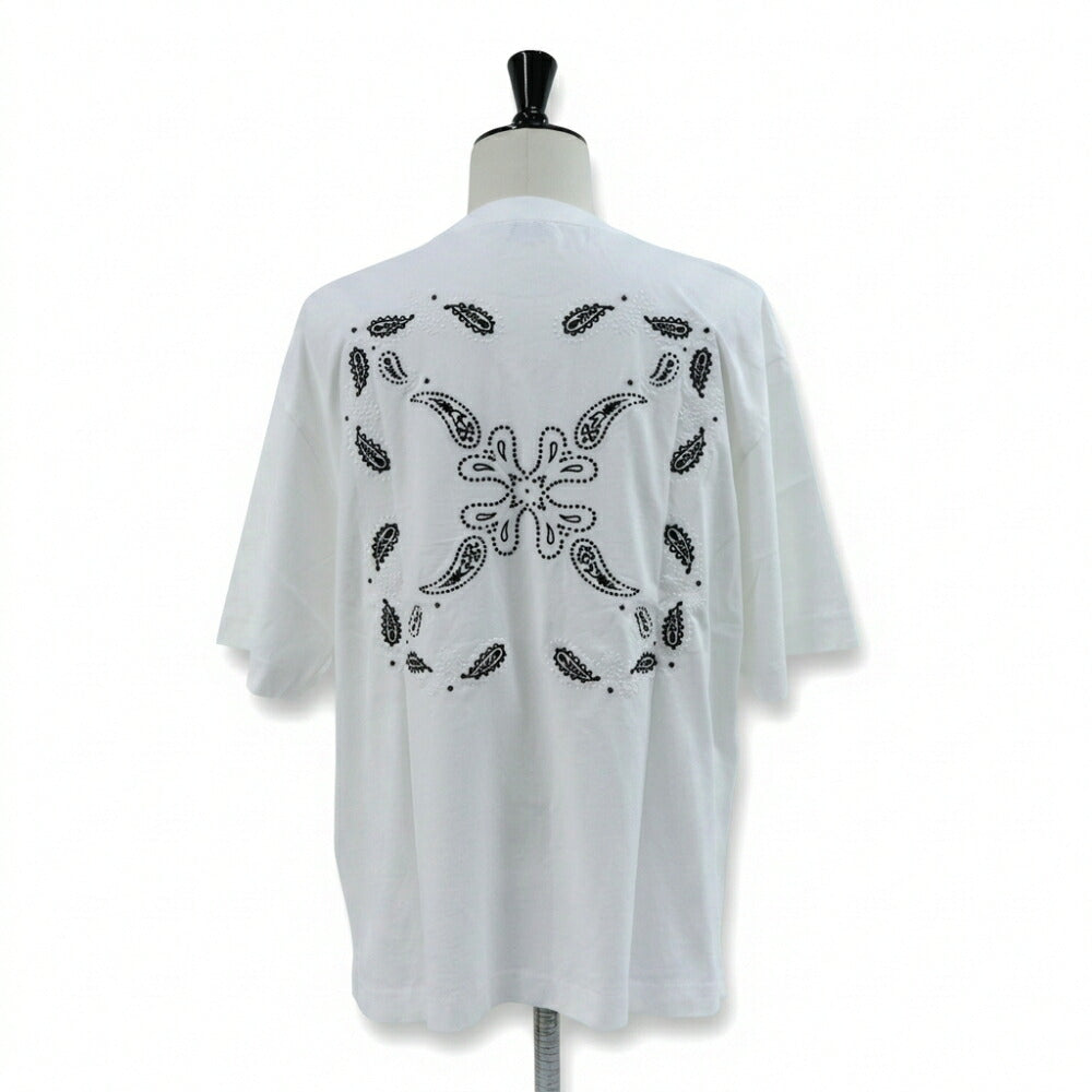 Off-White Tシャツ WHITE バンダナスケート バックプリント 半袖 OMAA120S24JER0030110