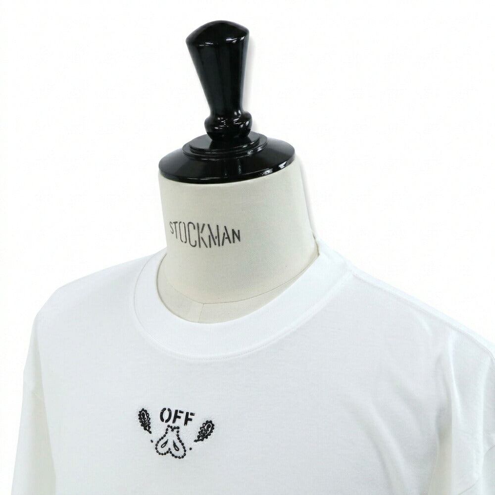 Off-White Tシャツ WHITE バンダナスケート バックプリント 半袖 OMAA120S24JER0030110