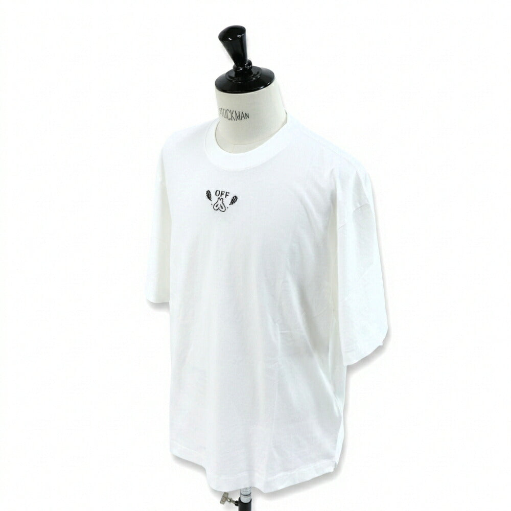 Off-White Tシャツ WHITE バンダナスケート バックプリント 半袖 OMAA120S24JER0030110