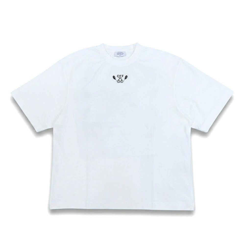 Off-White Tシャツ WHITE バンダナスケート バックプリント 半袖 OMAA120S24JER0030110