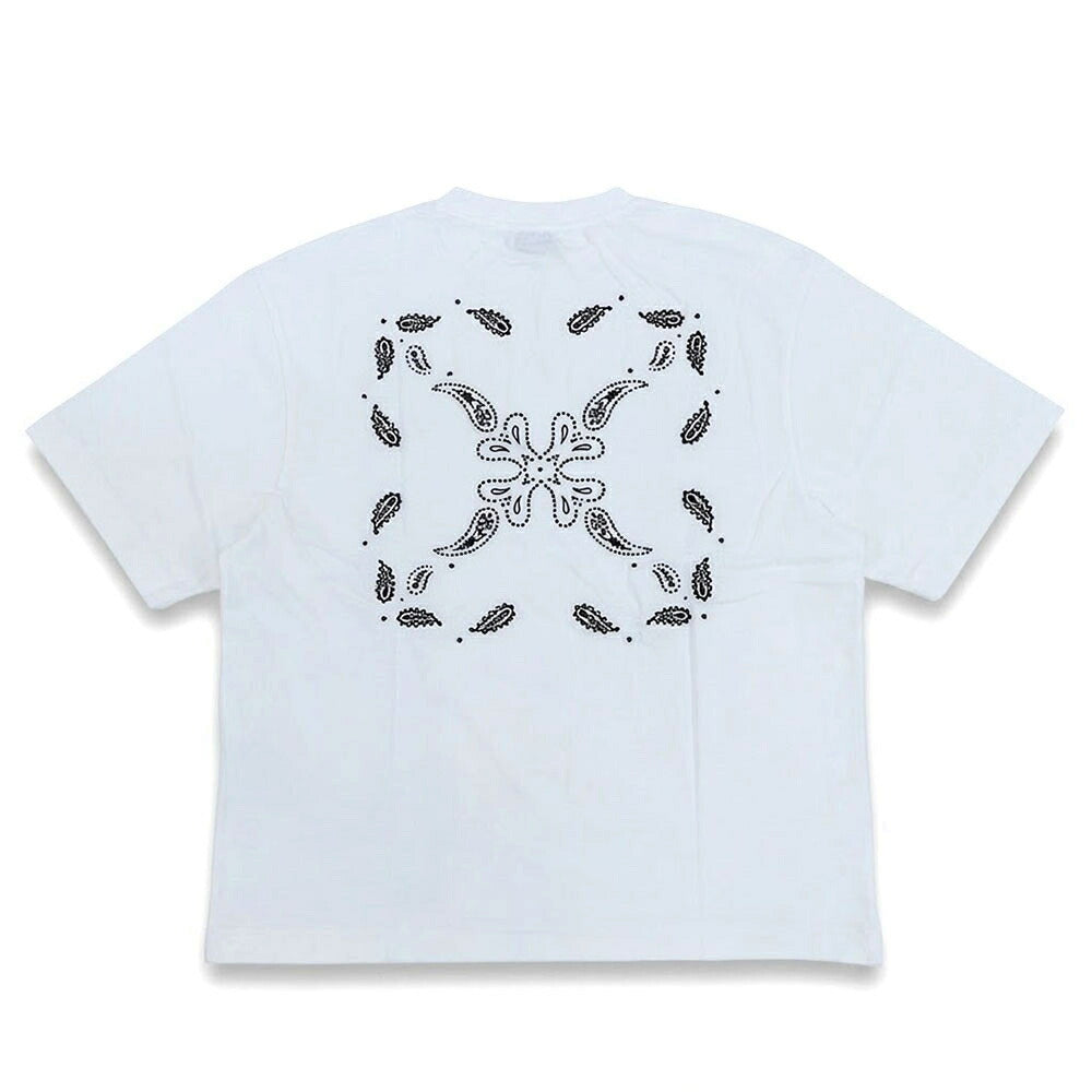 Off-White Tシャツ WHITE バンダナスケート バックプリント 半袖 OMAA120S24JER0030110