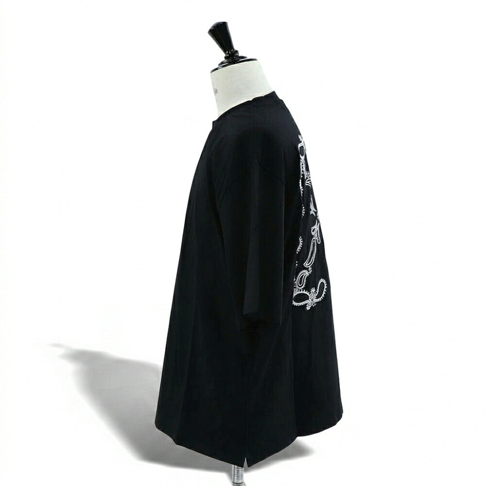 Off-White Tシャツ BLACK バンダナスケート バックプリント 半袖 OMAA120S24JER0031001